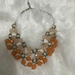 Pink pebble necklace